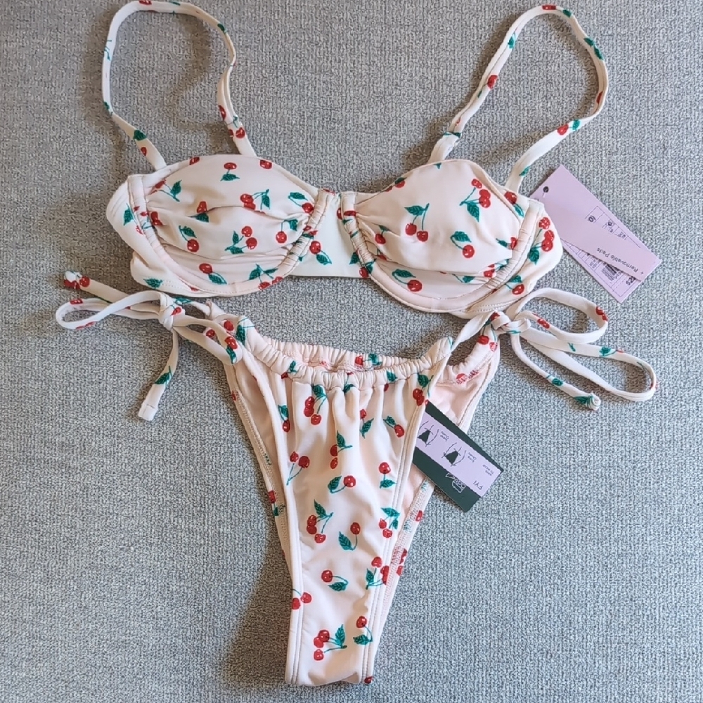 Cherry Print Bikini Set